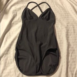 Grey one piece swimsuit